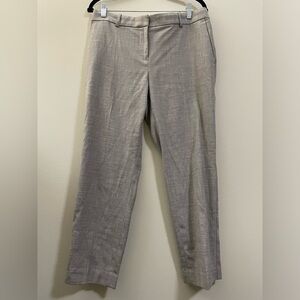 Ann Taylor Beige Gray Straight Leg‎ Work Ankle Trousers - 10P